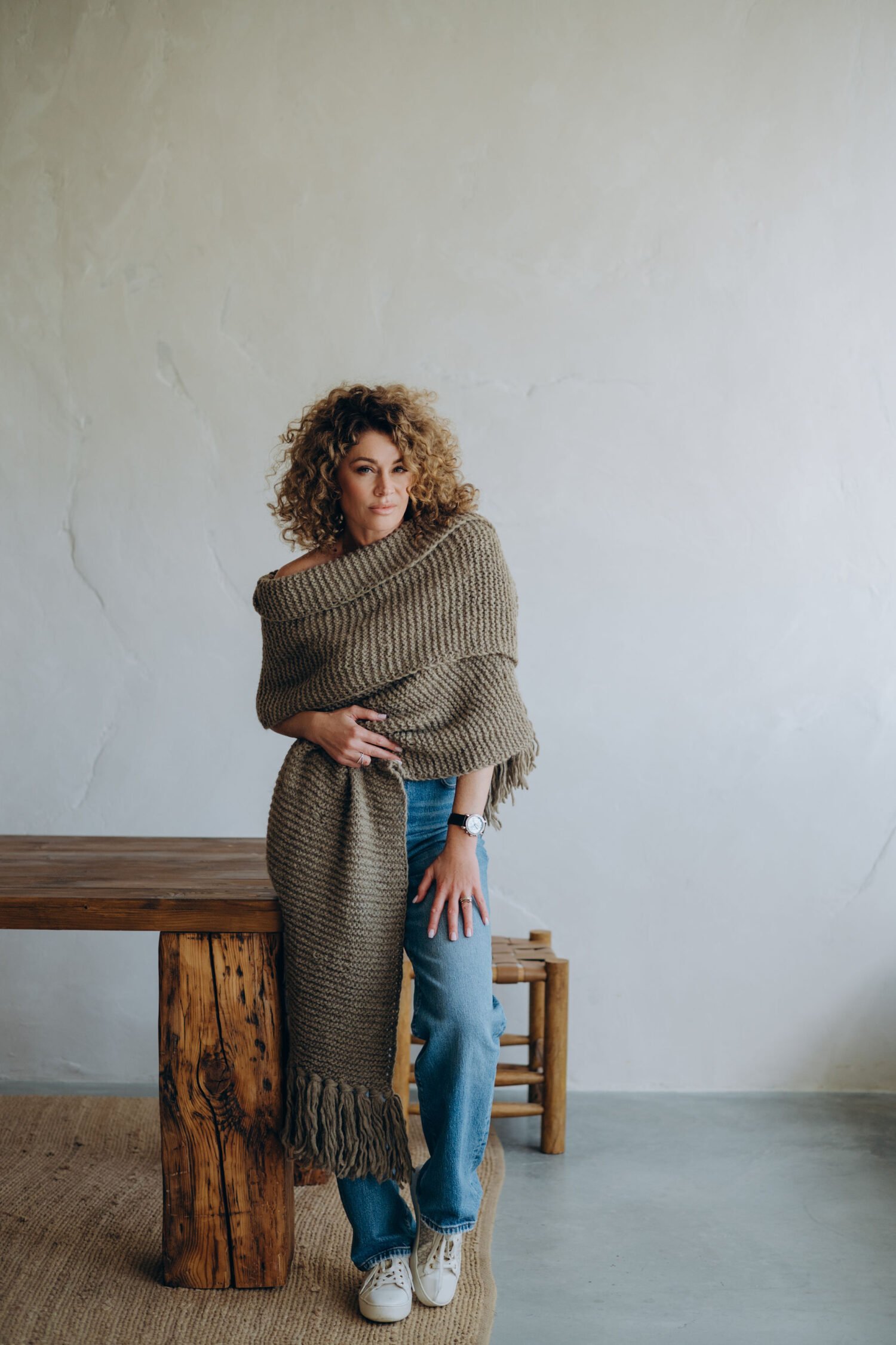 Hand Knitted Ethnica Scarf 4