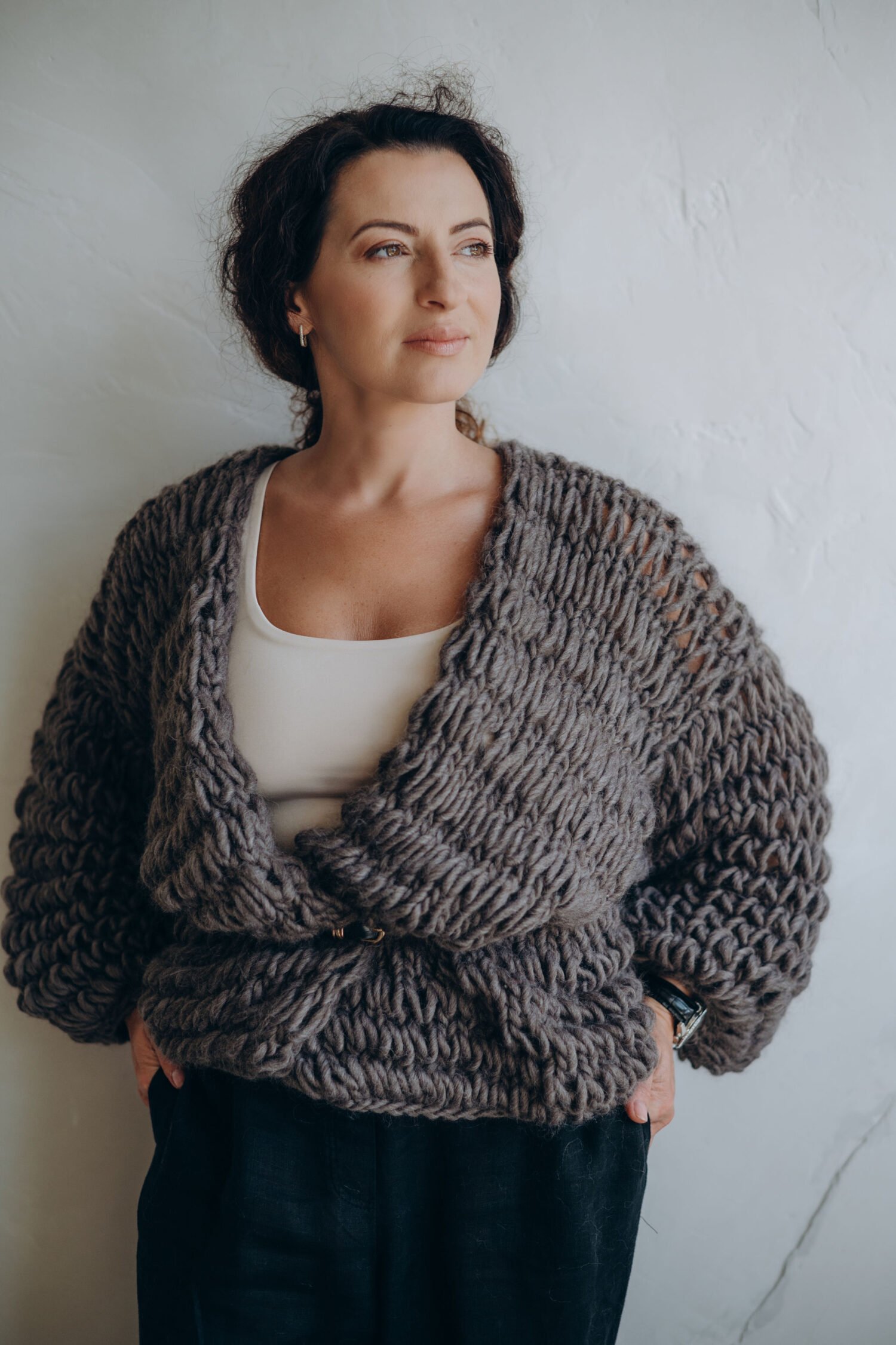 Alpaca Cardigan Tryffel 5