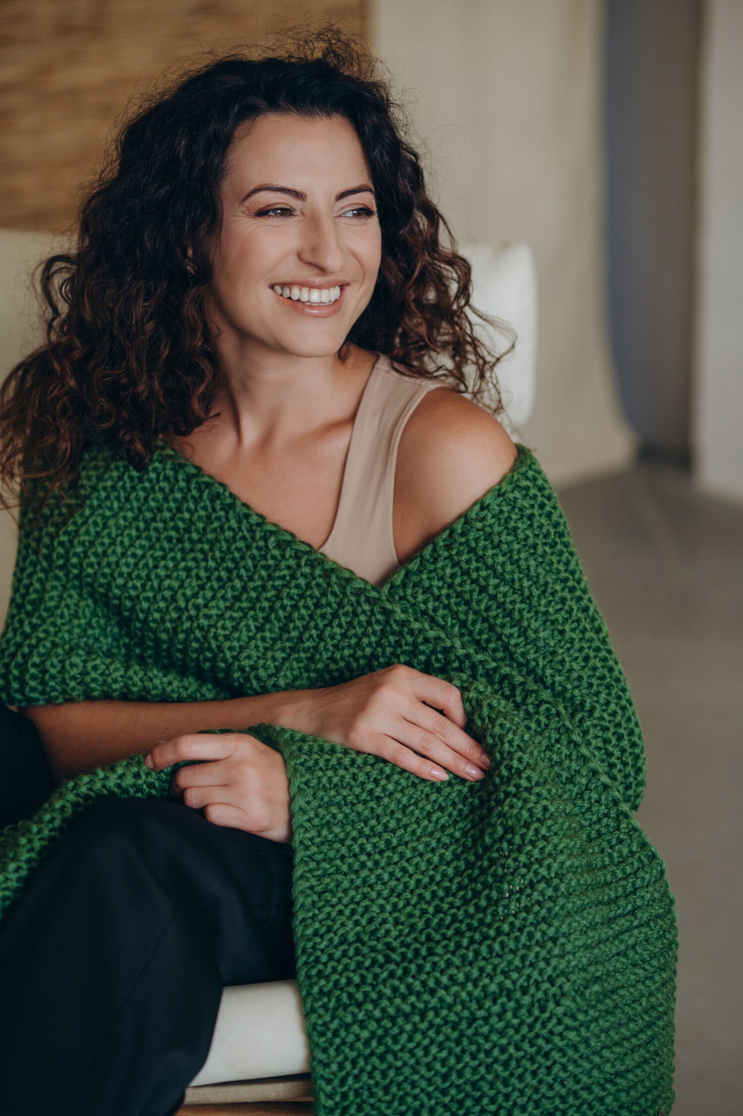 Hand-Knitted Long Scarf