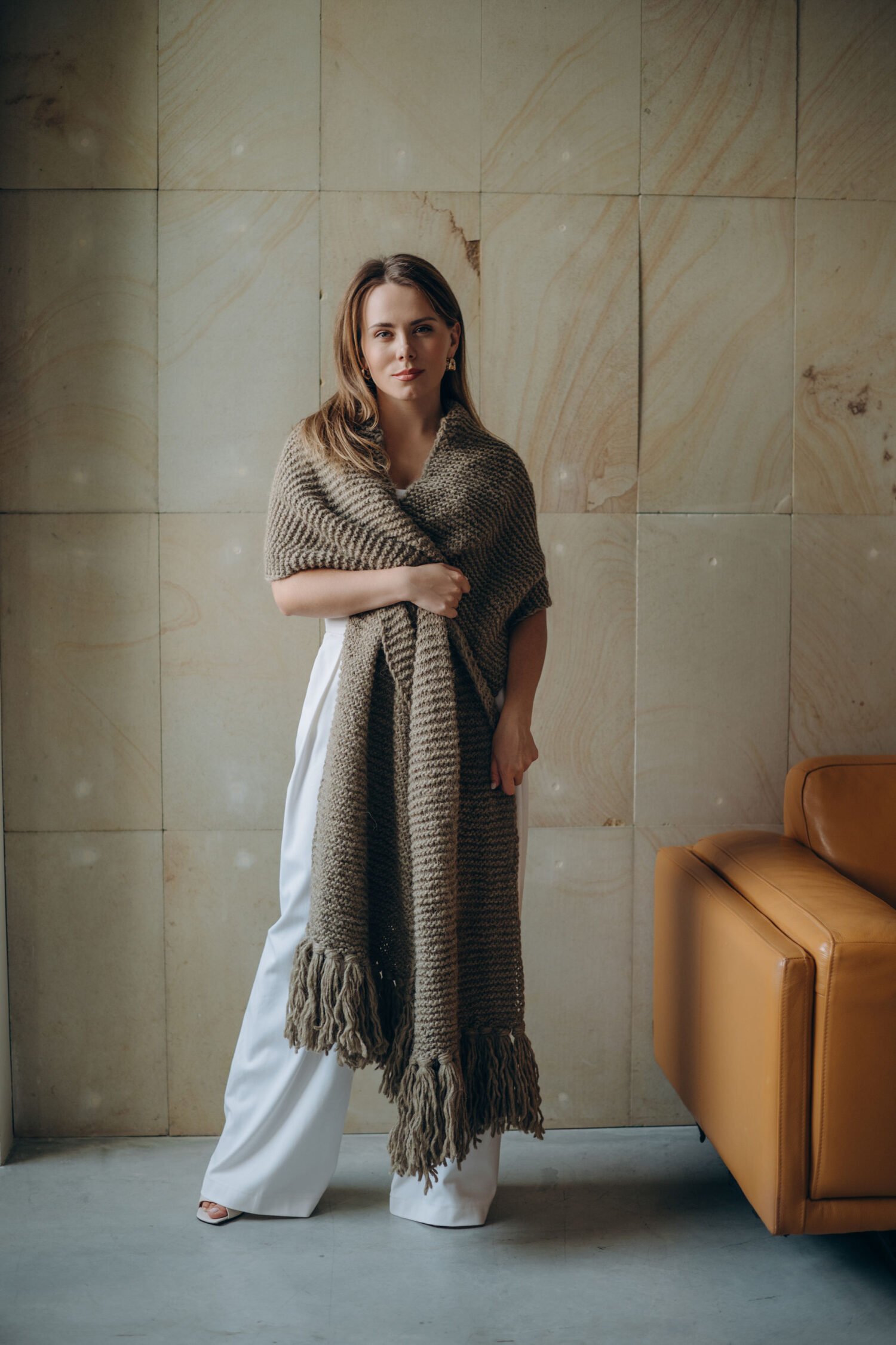 Hand Knitted Ethnica Scarf 1
