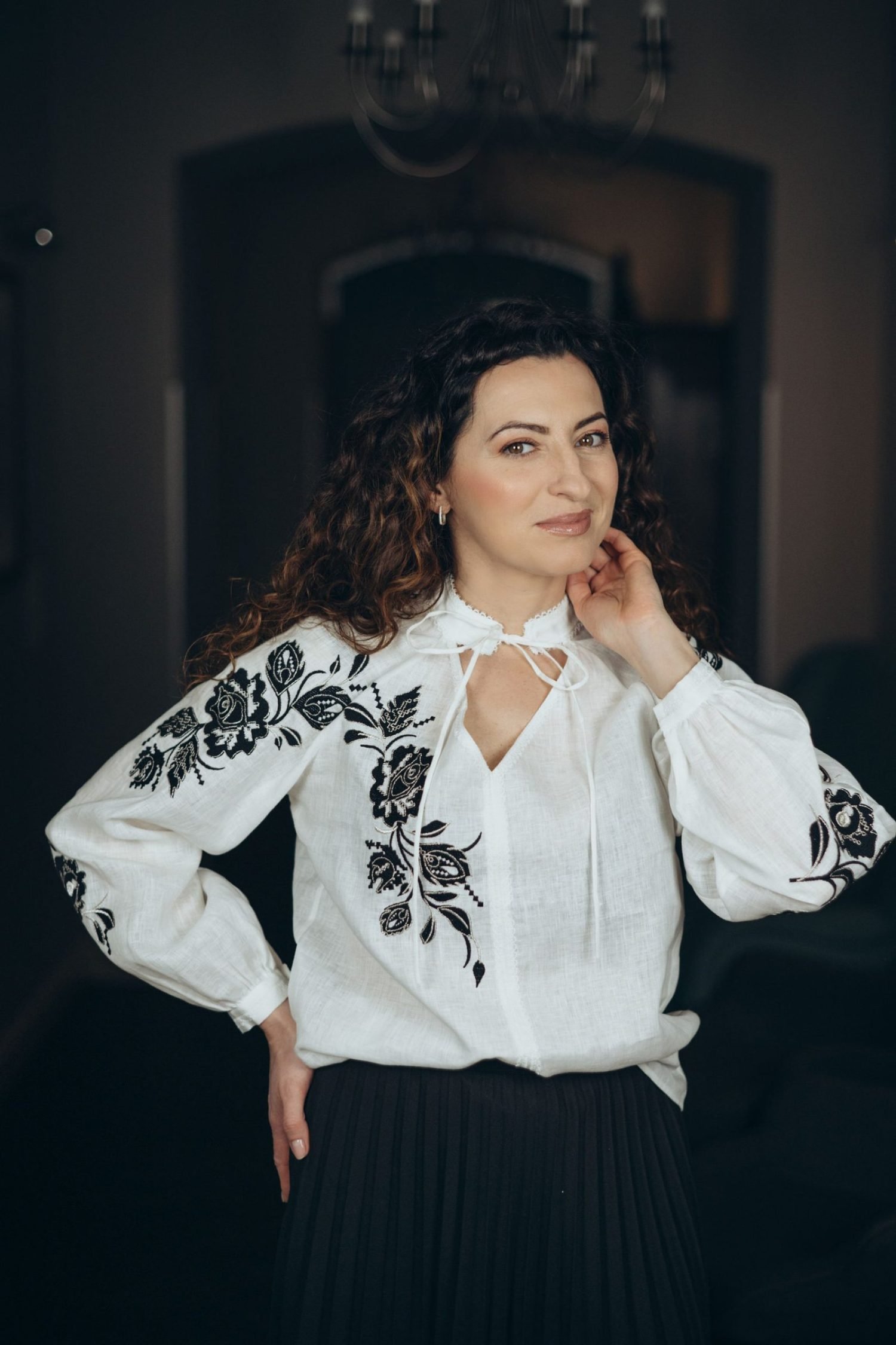 Black Rose Blouse